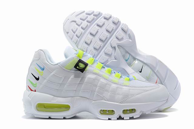 Nike Air Max 95 Men's Shoes Worldwide White Green-91 - Click Image to Close